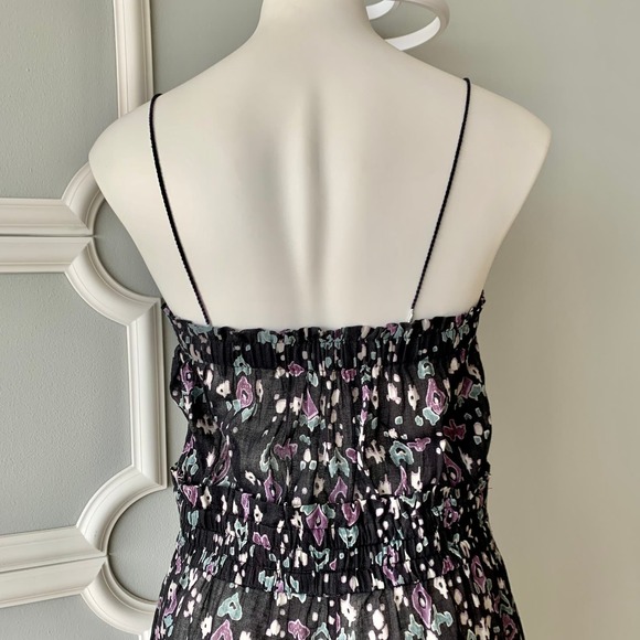 Etoile Isabel Marant Timea Floral-Print Strapless Jumpsuit Size 10 - Picture 9 of 12